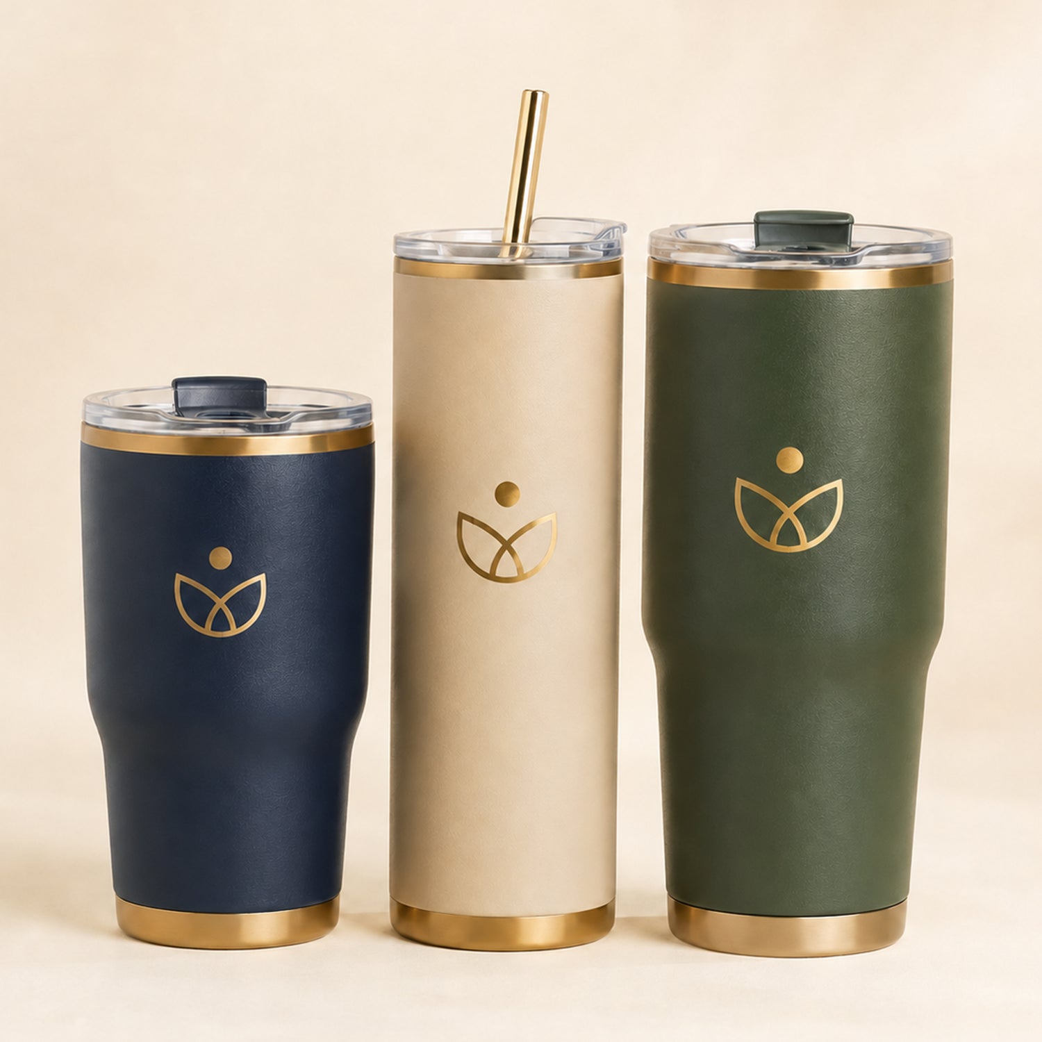 Custom laser-engraved tumblers and drinkware
