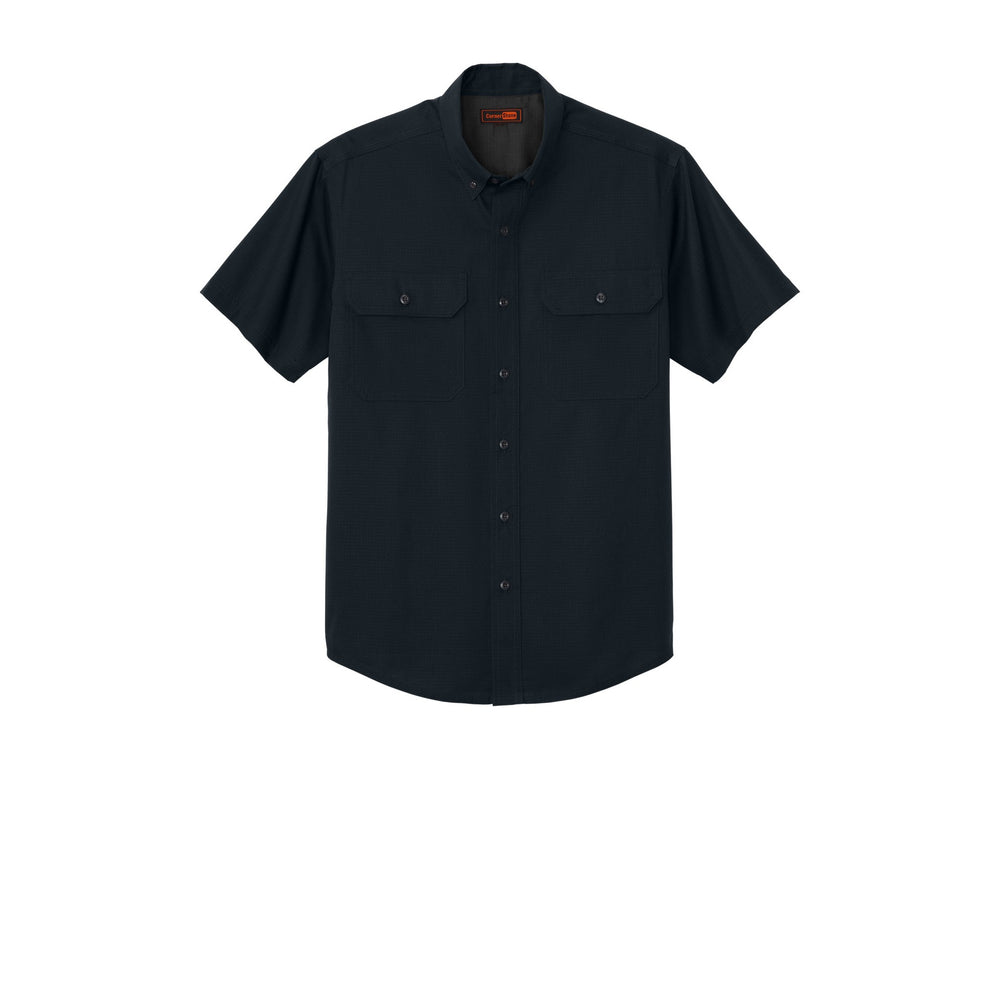 Custom Short Sleeve Ripstop Shirts - Navy Blue