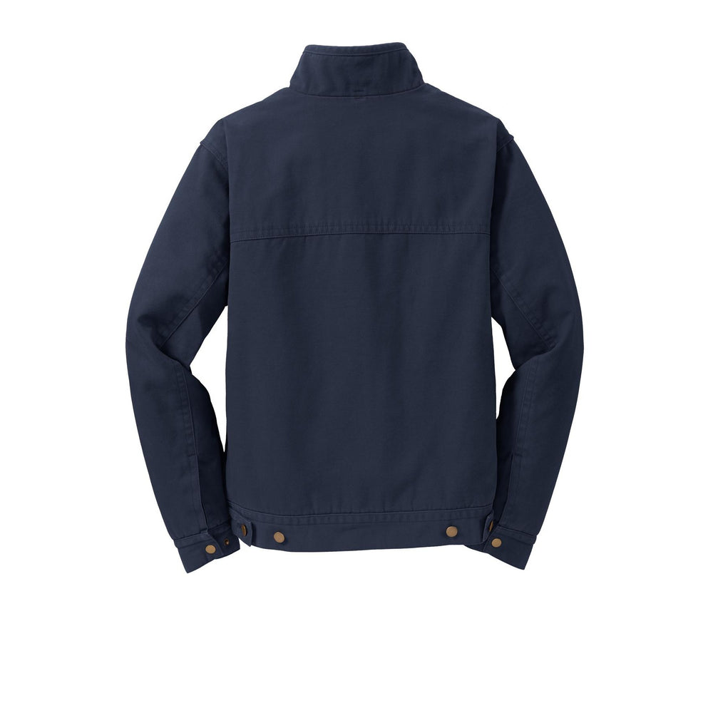 Custom Washed Duck Work Jackets - Navy (back)