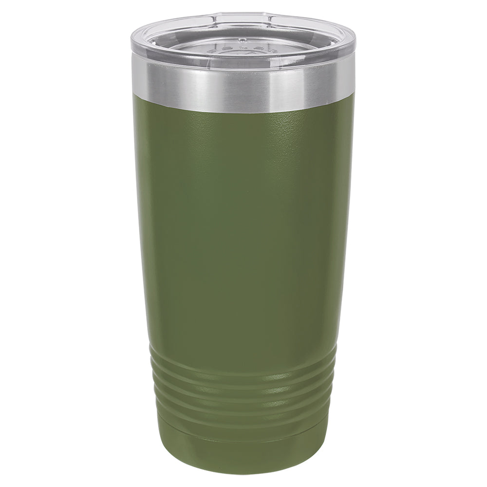 Custom Laser Engraved 20oz Tumbler - Olive Green