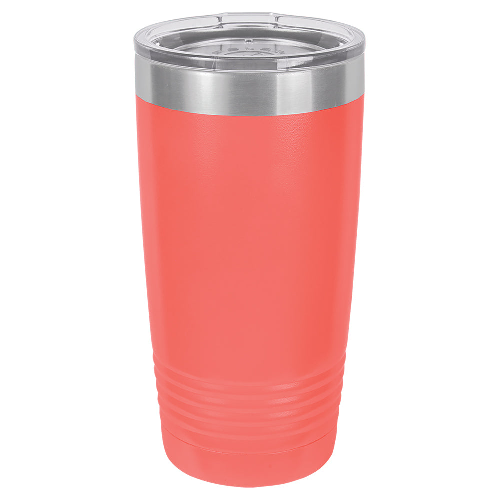 Custom Laser Engraved 20oz Tumbler - Coral