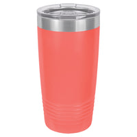 Custom Laser Engraved 20oz Tumbler - Coral