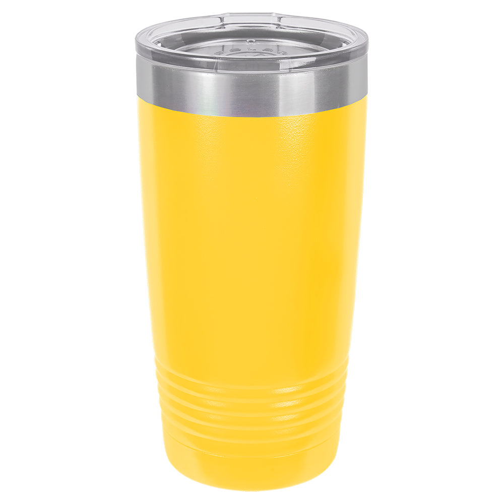 Custom Laser Engraved 20oz Tumbler - Yellow