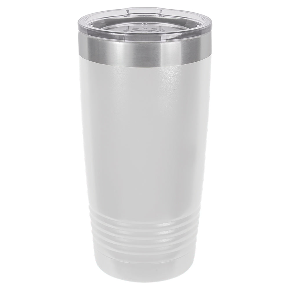 Custom Laser Engraved 20oz Tumbler - White