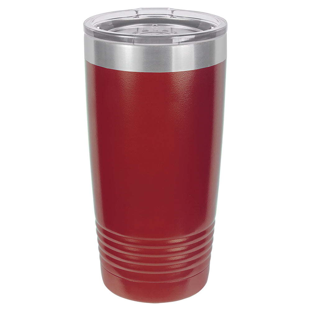 Custom Laser Engraved 20oz Tumbler - Maroon