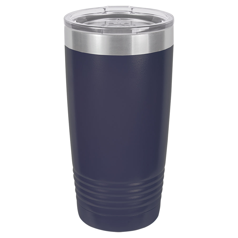 Custom Laser Engraved 20oz Tumbler - Navy Blue
