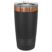 Custom Laser Engraved 20oz Tumbler - Black / Rose Gold
