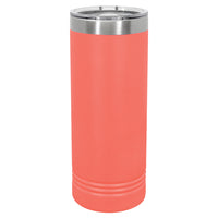 Custom Laser Engraved 22oz Skinny Tumbler - Coral