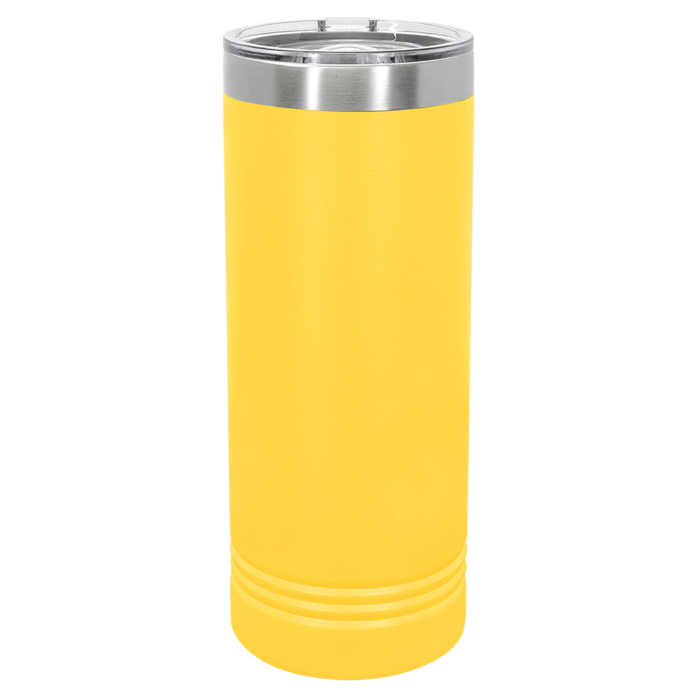 Custom Laser Engraved 22oz Skinny Tumbler - Yellow