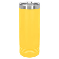Custom Laser Engraved 22oz Skinny Tumbler - Yellow