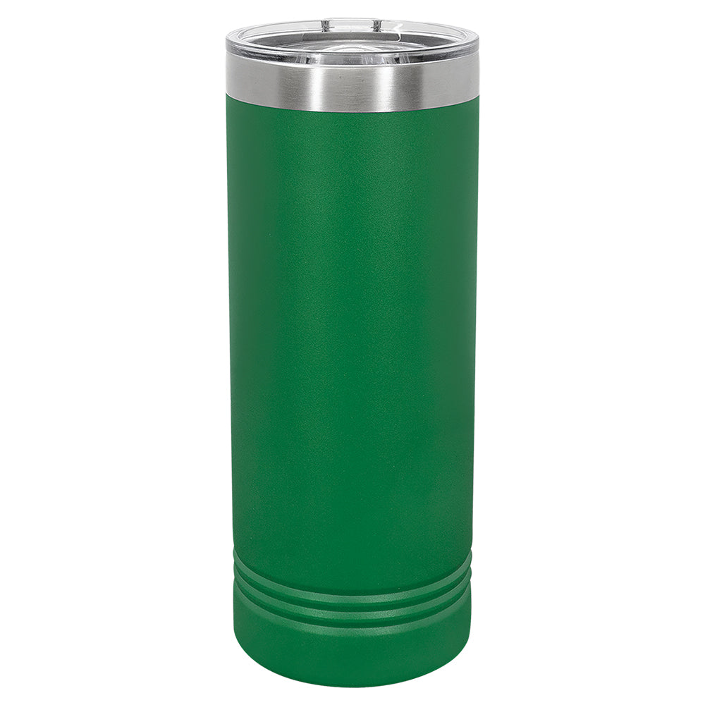 Custom Laser Engraved 22oz Skinny Tumbler - Green