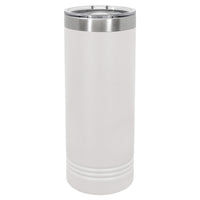 Custom Laser Engraved 22oz Skinny Tumbler - White