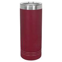 Custom Laser Engraved 22oz Skinny Tumbler - Maroon