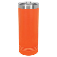 Custom Laser Engraved 22oz Skinny Tumbler - Orange