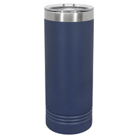Custom Laser Engraved 22oz Skinny Tumbler - Navy Blue