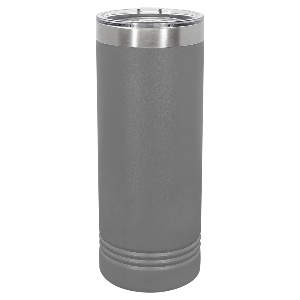 Custom Laser Engraved 22oz Skinny Tumbler - Dark Gray