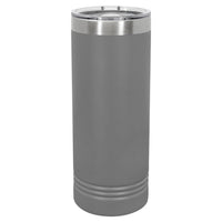Custom Laser Engraved 22oz Skinny Tumbler - Dark Gray
