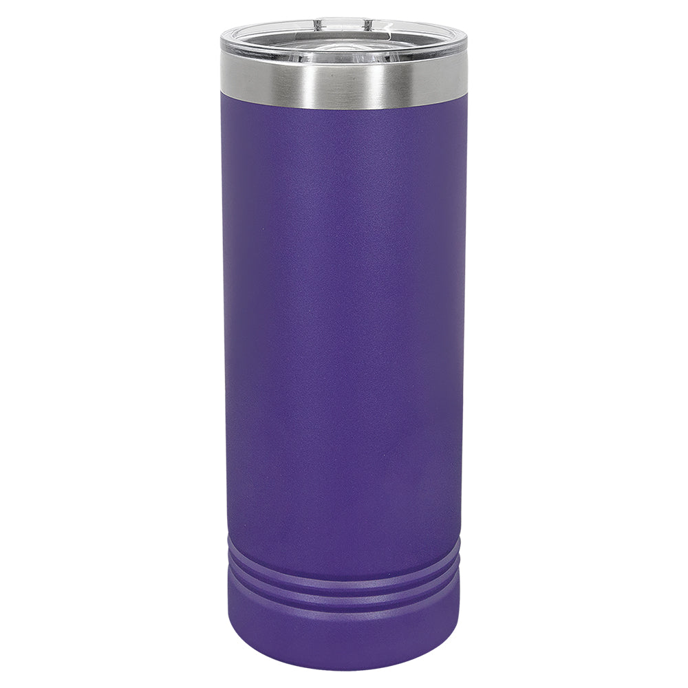Custom Laser Engraved 22oz Skinny Tumbler - Purple