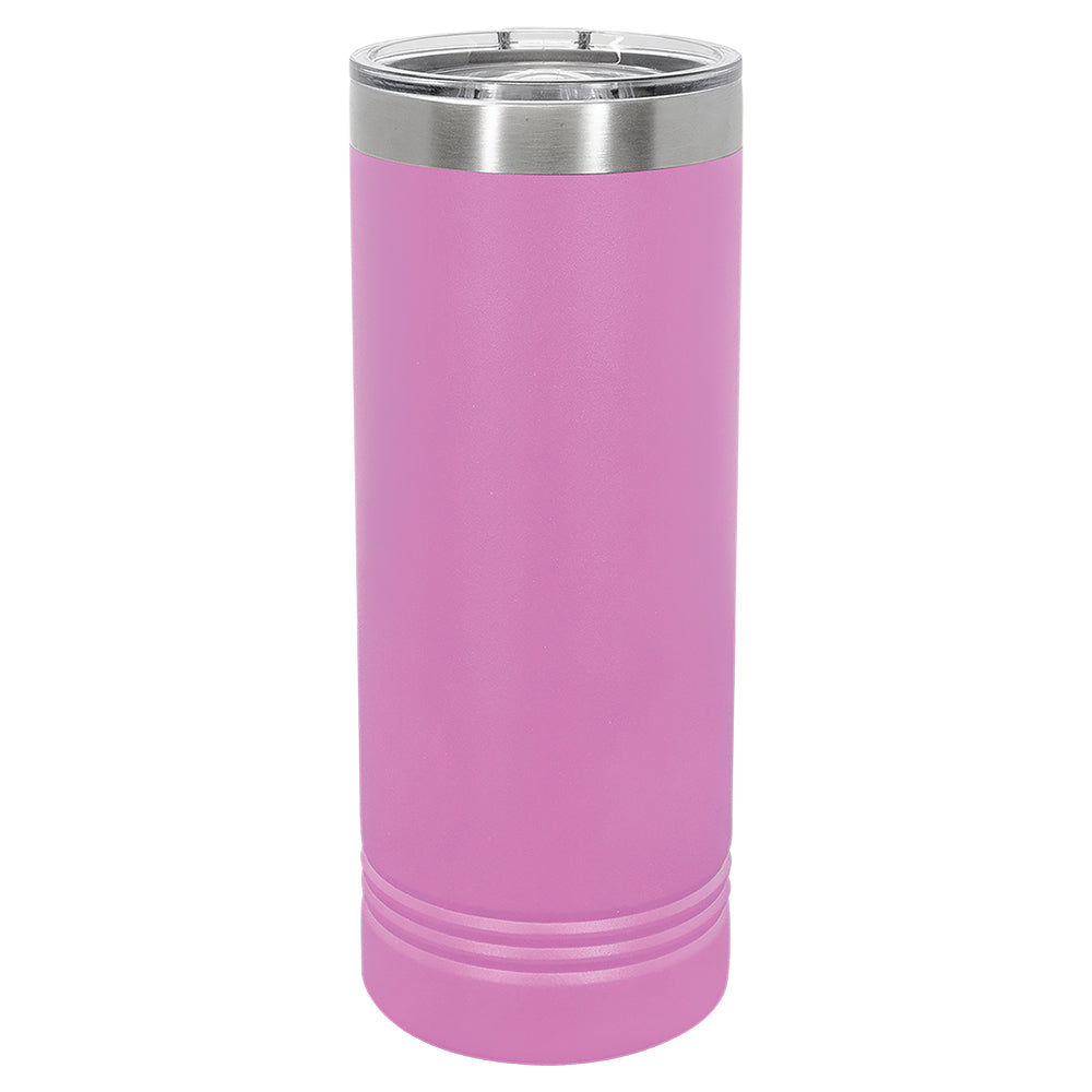 Custom Laser Engraved 22oz Skinny Tumbler - Light Purple