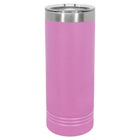 Custom Laser Engraved 22oz Skinny Tumbler - Light Purple