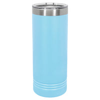 Custom Laser Engraved 22oz Skinny Tumbler - Light Blue