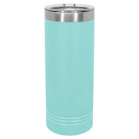 Custom Laser Engraved 22oz Skinny Tumbler - Teal
