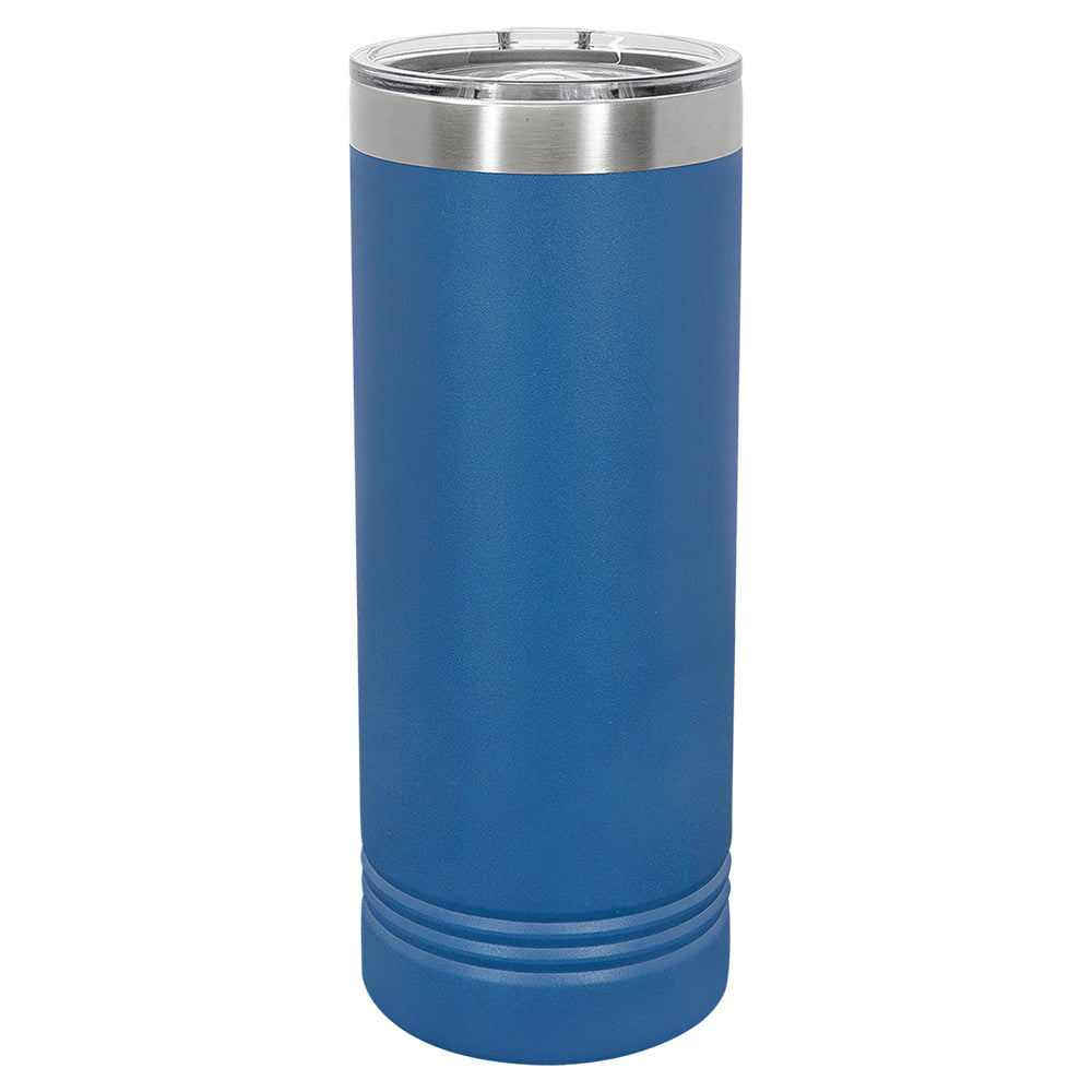 Custom Laser Engraved 22oz Skinny Tumbler - Royal Blue
