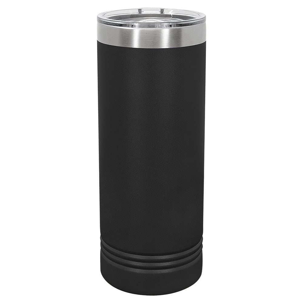 Custom Laser Engraved 22oz Skinny Tumbler - Black
