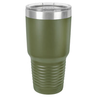 Custom Laser Engraved 30oz Tumbler - Olive Green