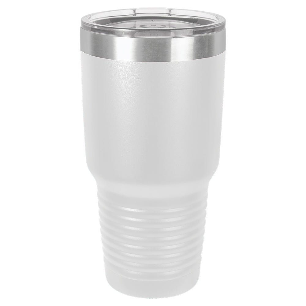 Custom Laser Engraved 30oz Tumbler - White