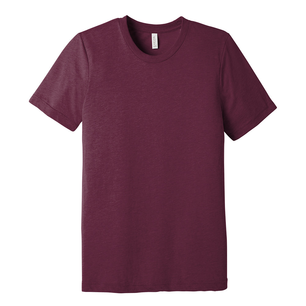 Custom Tri-Blend Tee - Solid Maroon