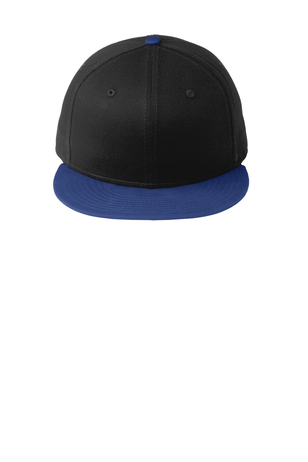 Custom New Era 9FIFTY Snapback Leather Patch Hats - Black / Royal