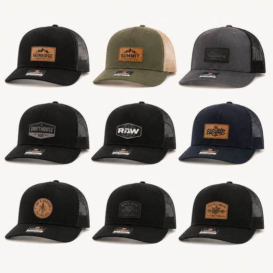 Custom Leather Patch Hats — Richardson 112