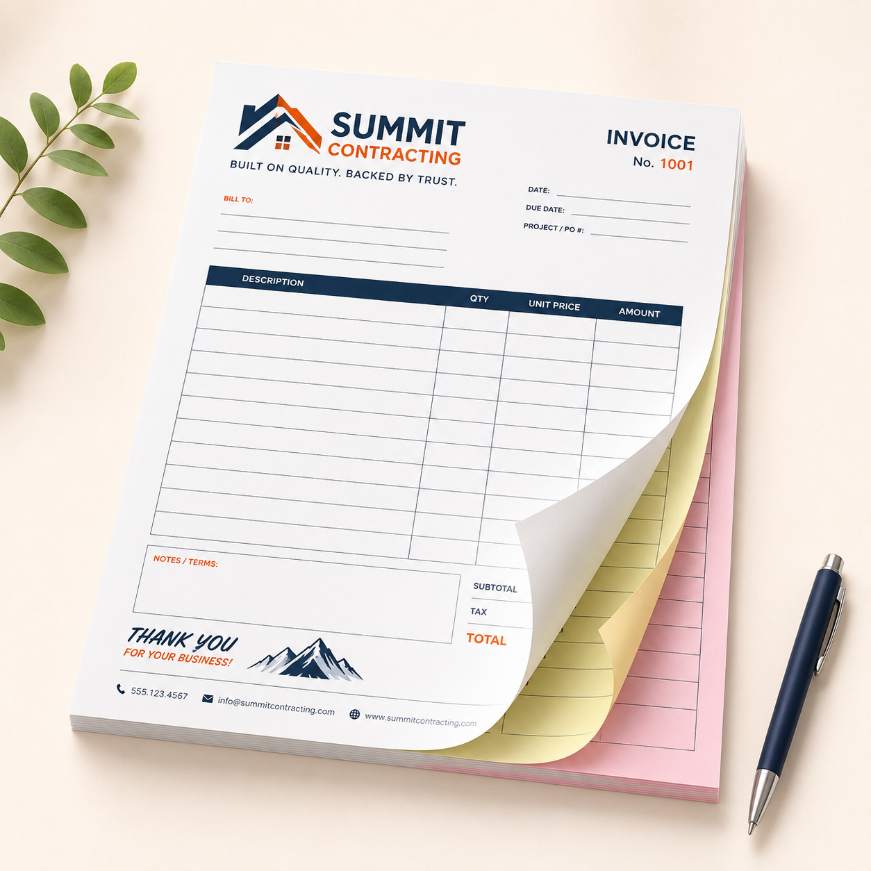 Custom Carbonless Invoices (NCR)