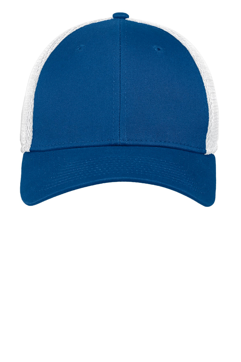 Custom New Era Diamond Era Stretch Leather Patch Hats - Royal / White