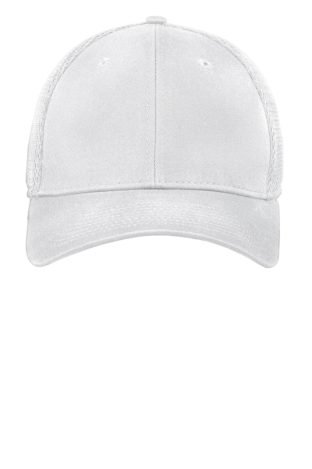 Custom New Era Diamond Era Stretch Leather Patch Hats - White / White
