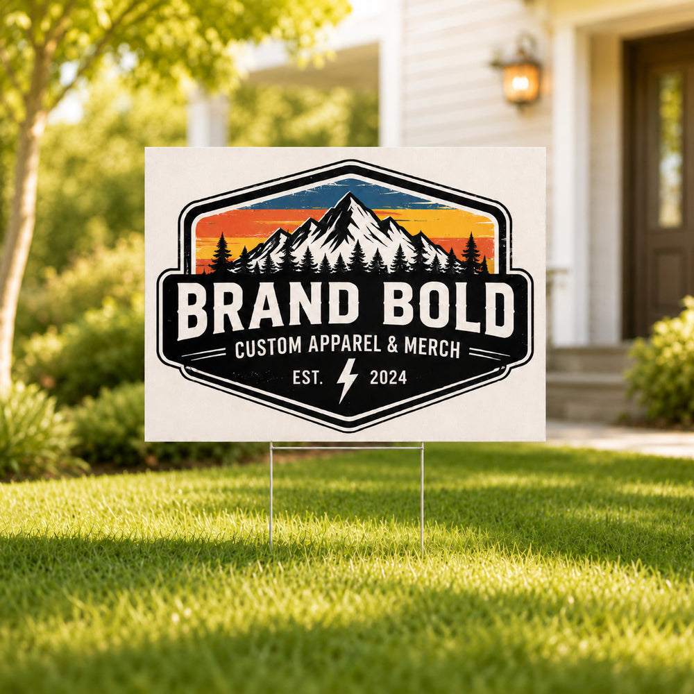 Custom 18" x 24" full-color yard sign with stake - Midtown Print Co