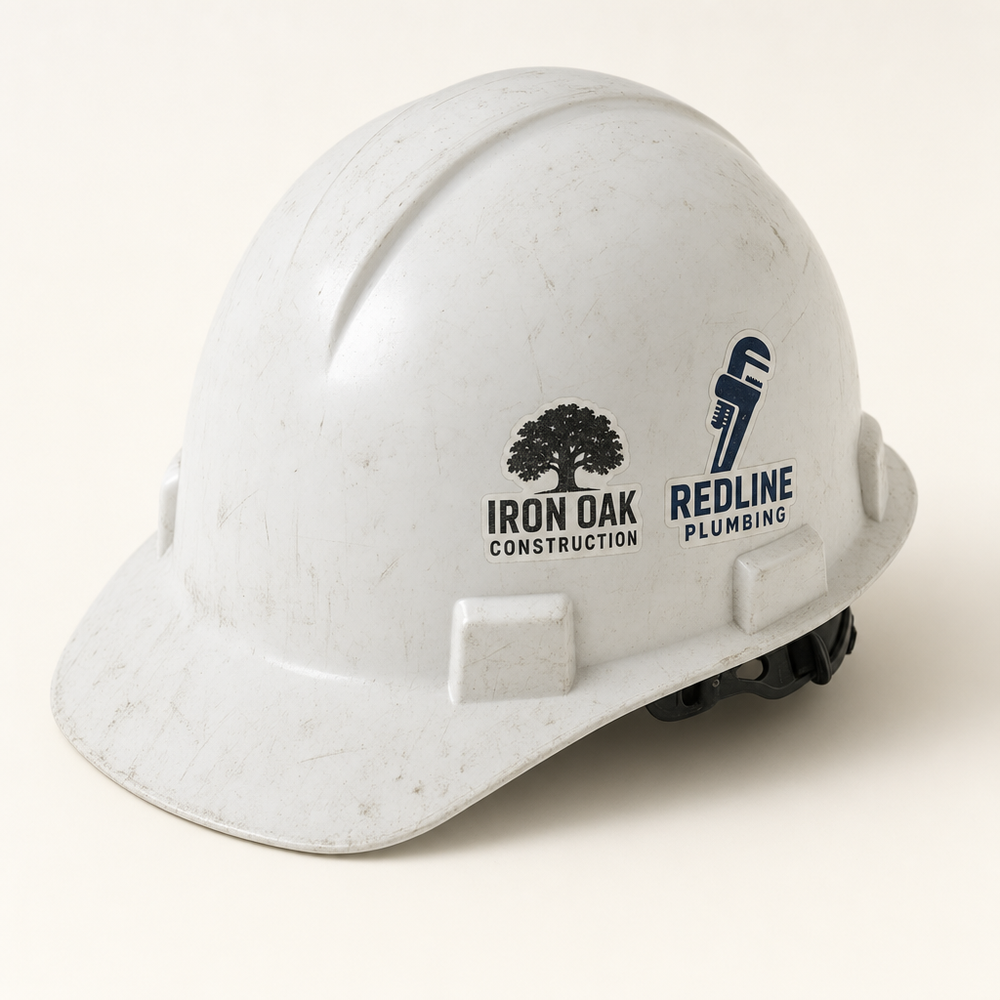 Custom Hard Hat Stickers