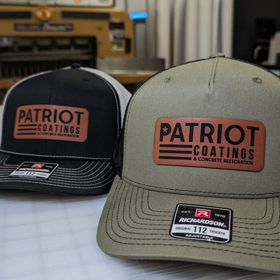 Patriot Coatings leather patch hats