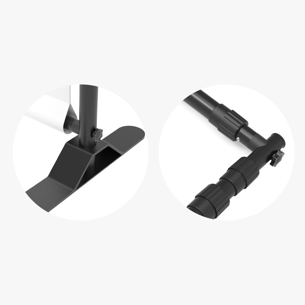 Adjustable backdrop stand hardware detail