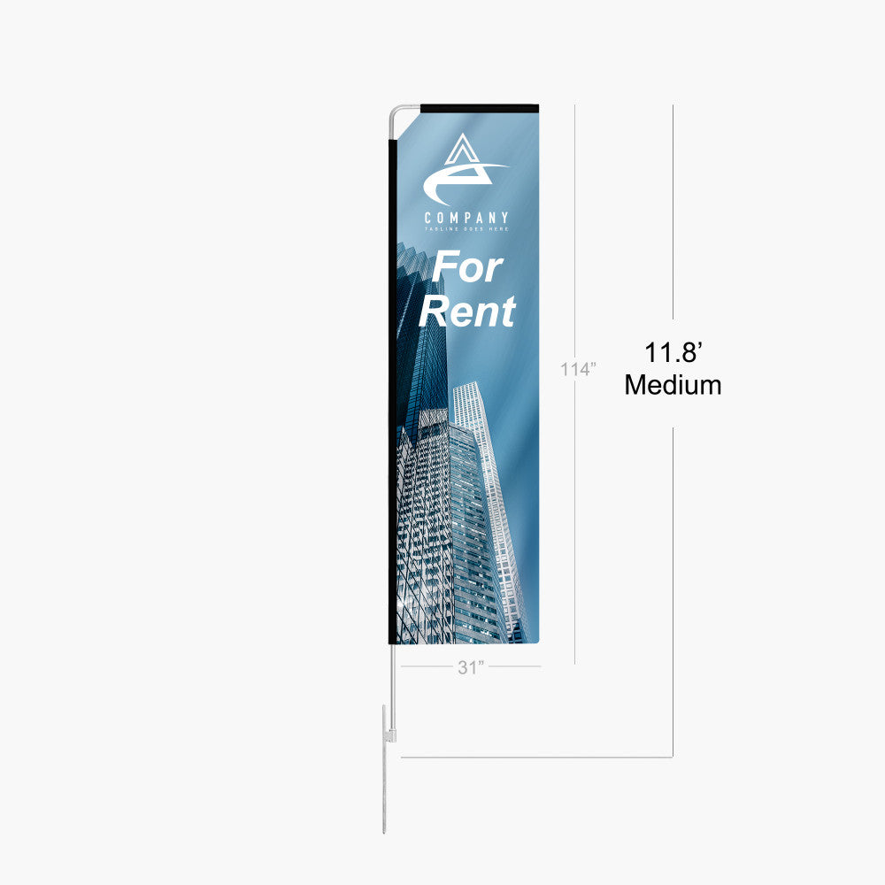 Medium 11.8 ft rectangle flag