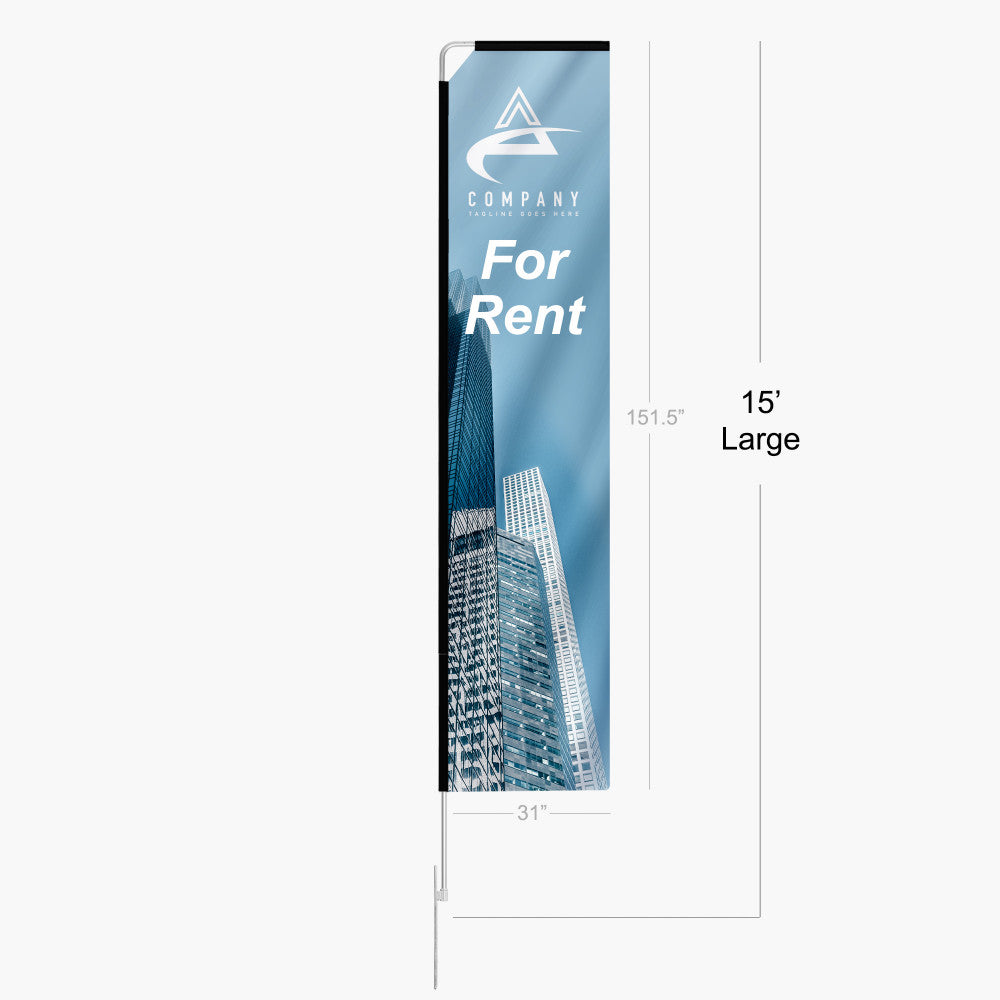 Large 15 ft rectangle flag