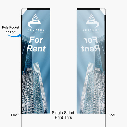 Custom rectangle flag — full color, on the L-pole