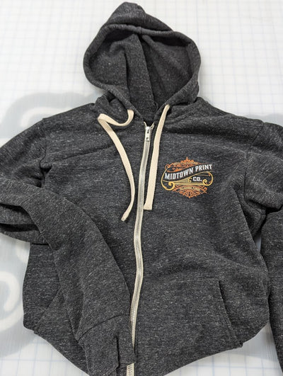 Charcoal zip hoodie
