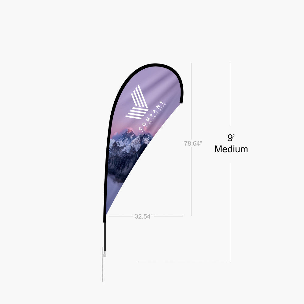 Medium 9 ft teardrop flag