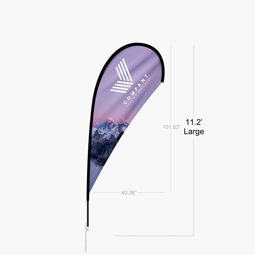 Large 11.2 ft teardrop flag