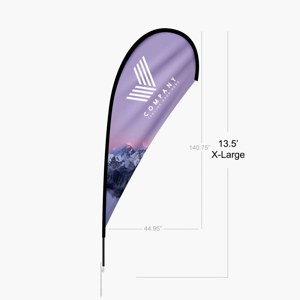 X-Large 13.5 ft teardrop flag