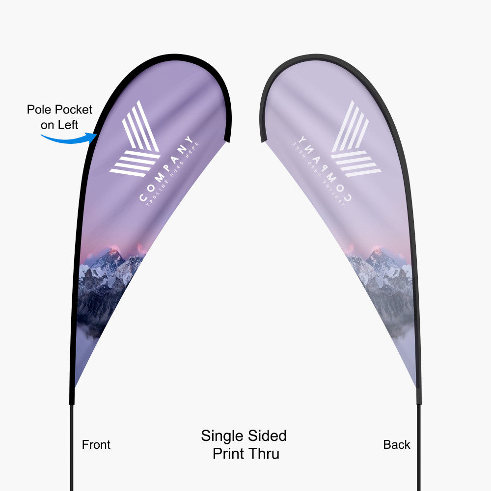 Single-sided print-through — vivid front, soft mirror on the back
