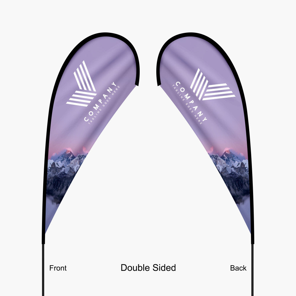 Custom teardrop flag — full color, double-sided