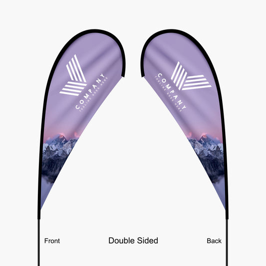 Custom teardrop flag — full color, double-sided